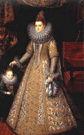 POURBUS, Frans the Younger Portrait of Isabella Clara Eugenia of Austria with her Dwarf France oil painting art
